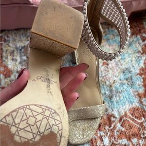 Lulu's Glittering Gold Heels